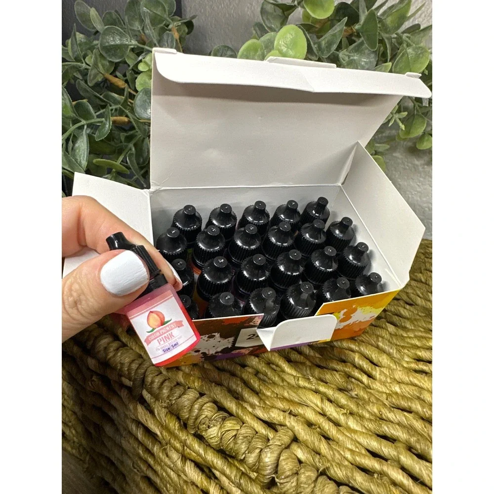 24 Colors Liquid Resin Pigment Set 5ml Bottles Epoxy and UV Resin Dye